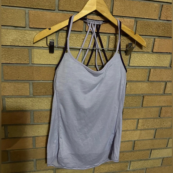 Lululemon Lighten Up Tank Lilac Blurry Belle Multi Deep Zinfandel Size 6 - Picture 3 of 7